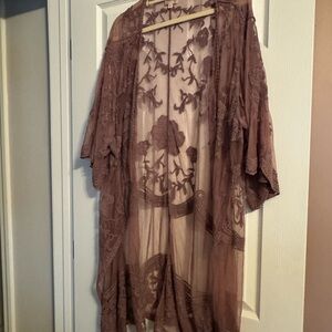 Dizzygal women’s  Sheer Lace Kimono